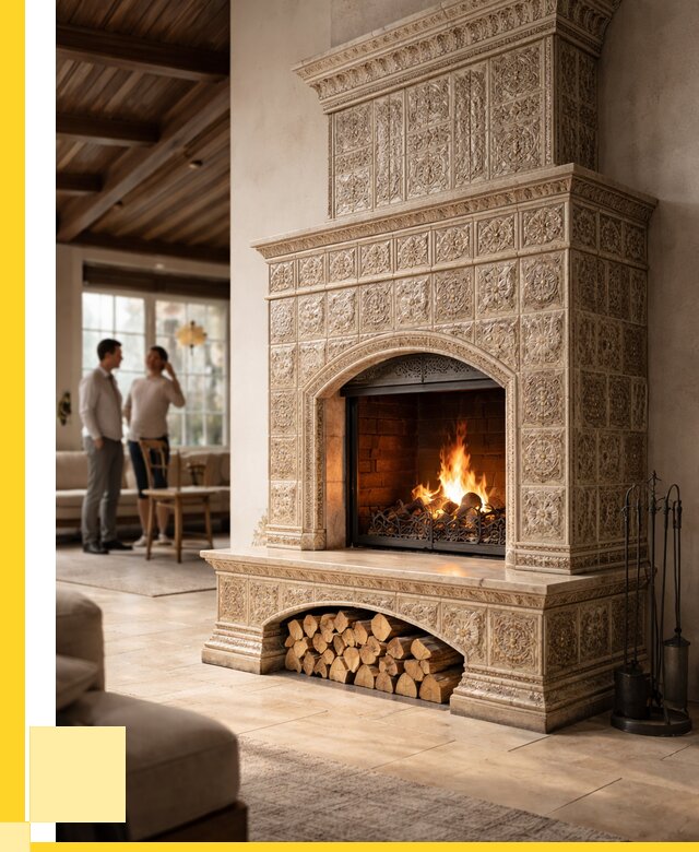 Купить изразцовый камин в Ржеве от 256975 р. | ЭриданРжв