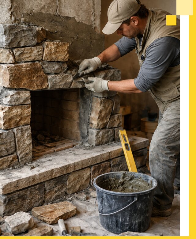 Изготовление и установка каменных каминов под ключ в Ржеве