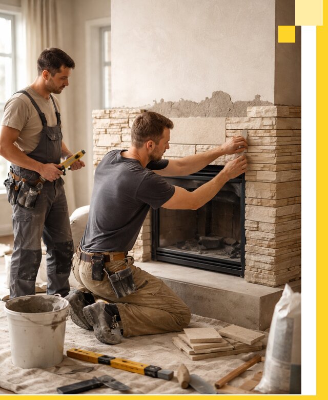 Установка и монтаж каминов для загородного дома в Ржеве