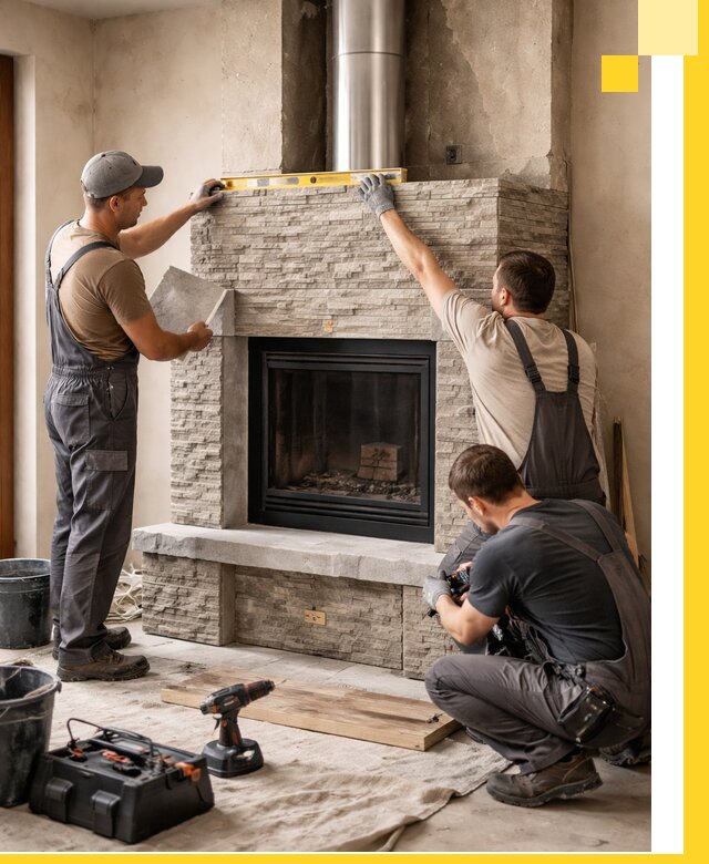 Профессиональный монтаж каминов под ключ в Ржеве для дома