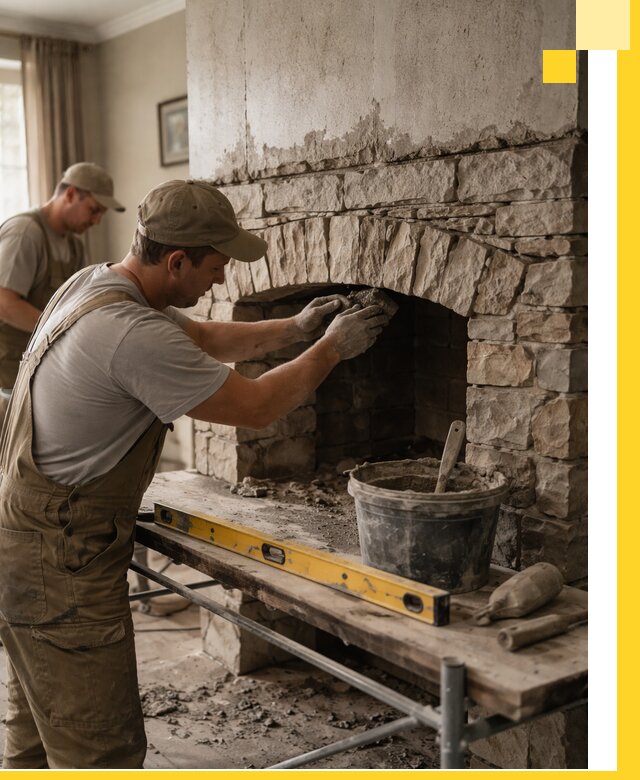 Изготовление каминов под ключ в Ржеве, монтаж и отделка