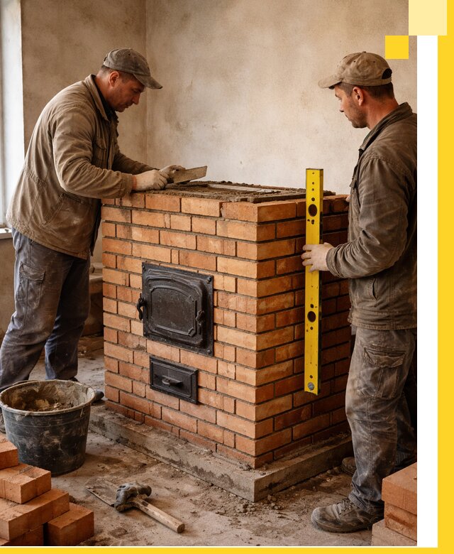 Отопительные печи под ключ в Ржеве, установка и сборка