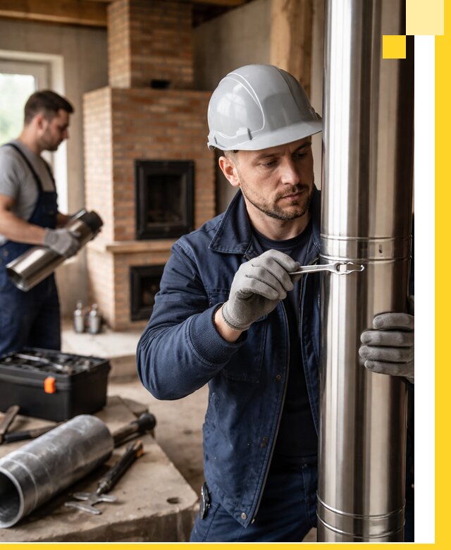 Профессиональный монтаж дымоходов для печей в Ржеве