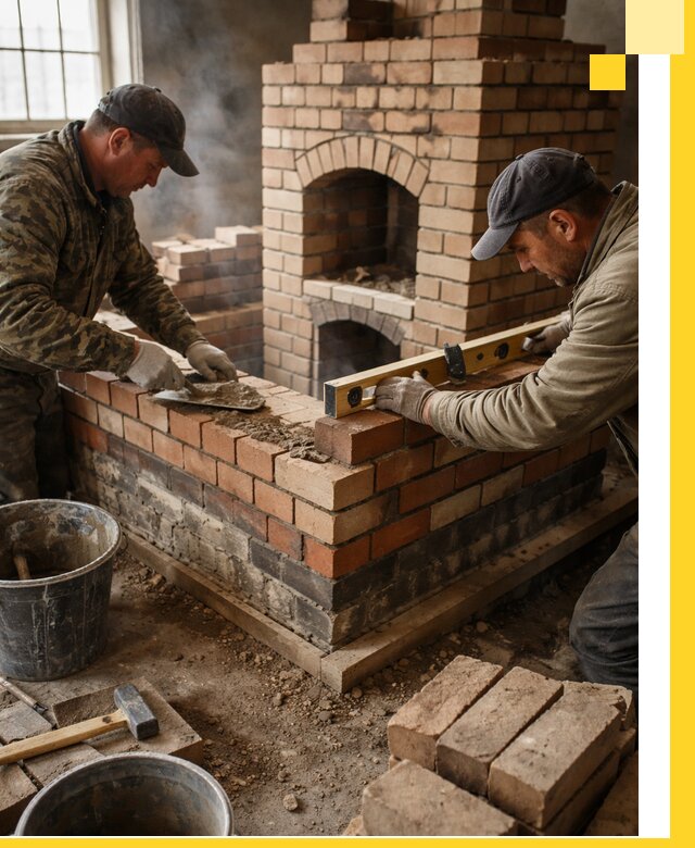 Изготовление и монтаж печей и каминов из кирпича в Ржеве