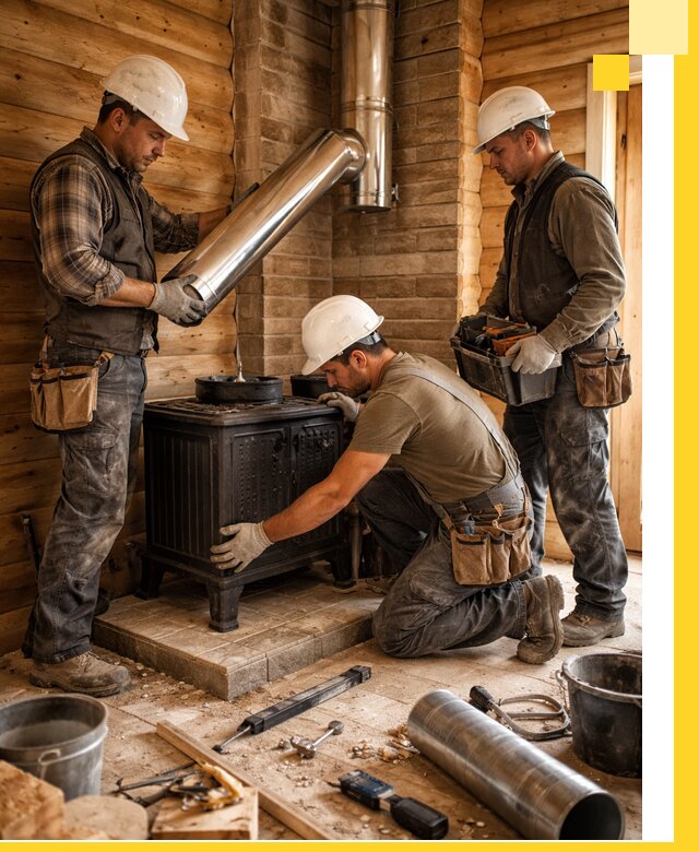 Профессиональный монтаж банных печей и дымоходов в Ржеве