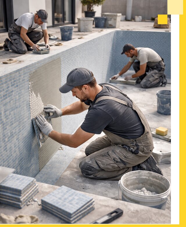 Облицовка бассейнов в Ржеве плитка мозаика гидроизоляция