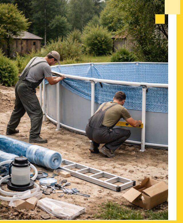 Установка и монтаж каркасных бассейнов в Ржеве под ключ