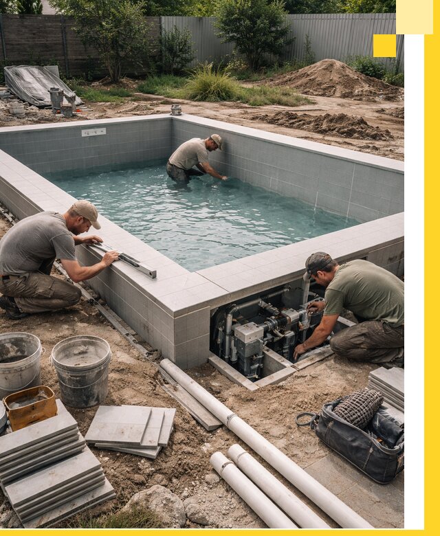 Строительство и монтаж бассейнов для дачи под ключ в Ржеве