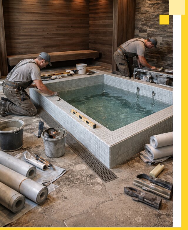 Установка и строительство бассейнов для сауны в Ржеве