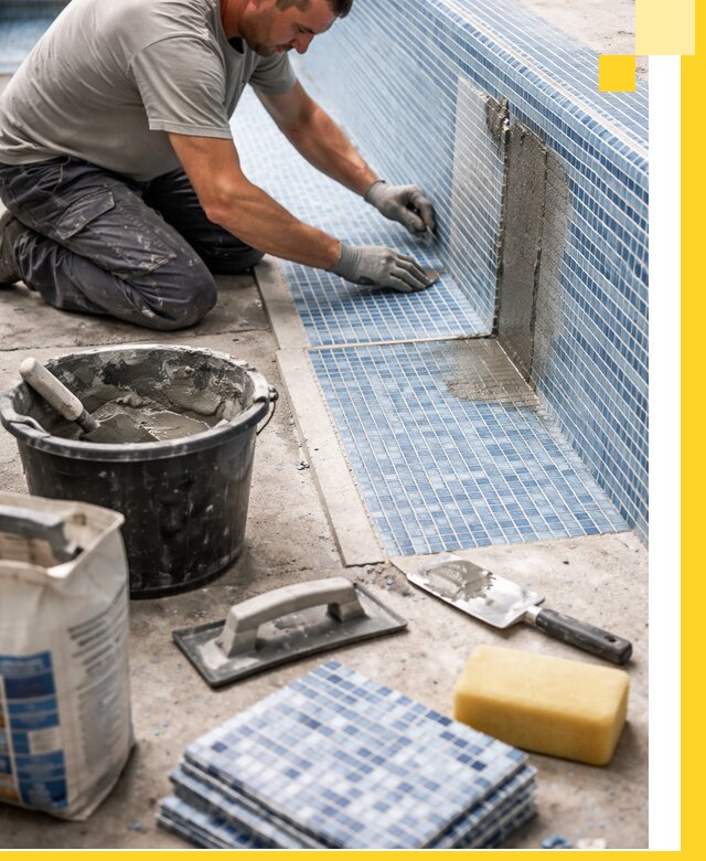 Укладка и ремонт мозаики для бассейнов под ключ в Ржеве