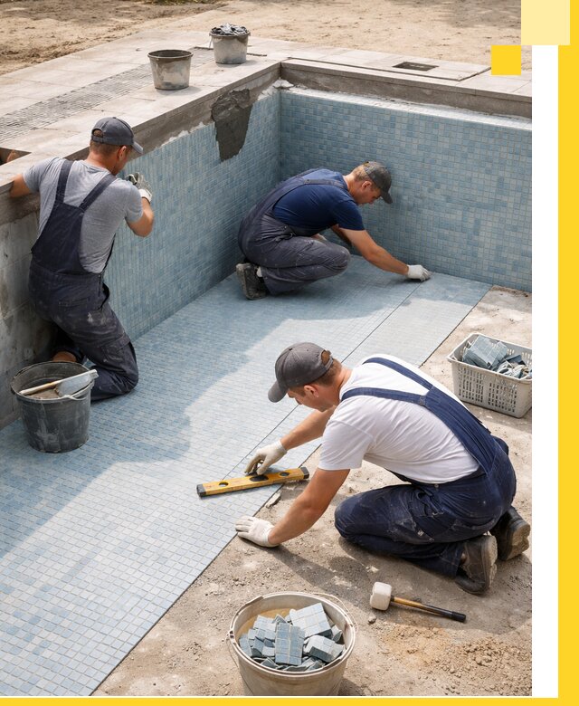 Укладка и установка плитки для бассейнов под ключ в Ржеве