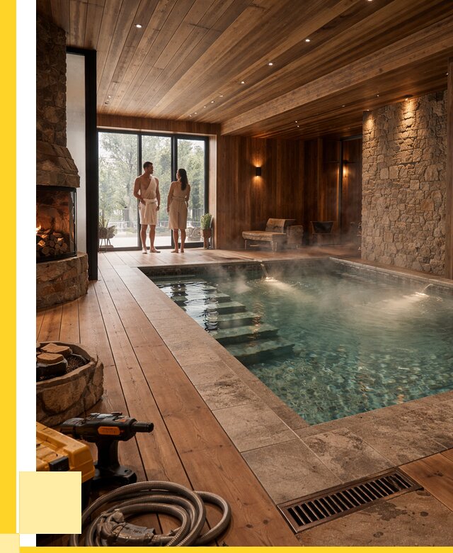 Проекты бань с бассейном под ключ в Ржеве от 77093 р., ЭриданРжв