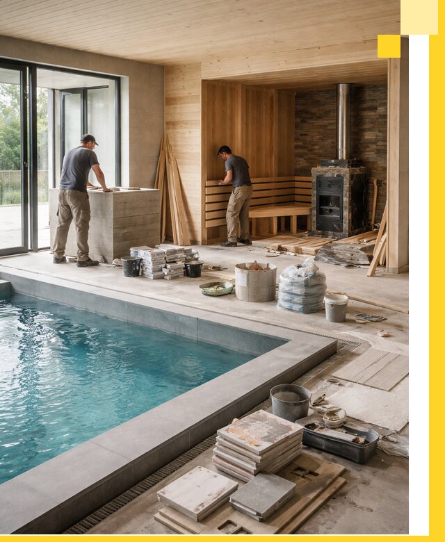 Проектирование и строительство бань с бассейном в Ржеве