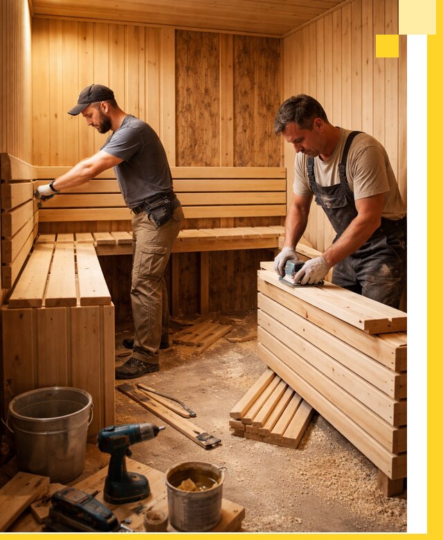 Профессиональный комплексный ремонт саун под ключ в Ржеве