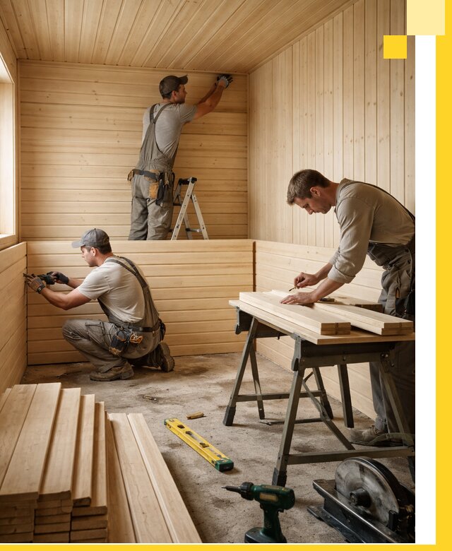 Обшивка саун в Ржеве из натуральной древесины под ключ