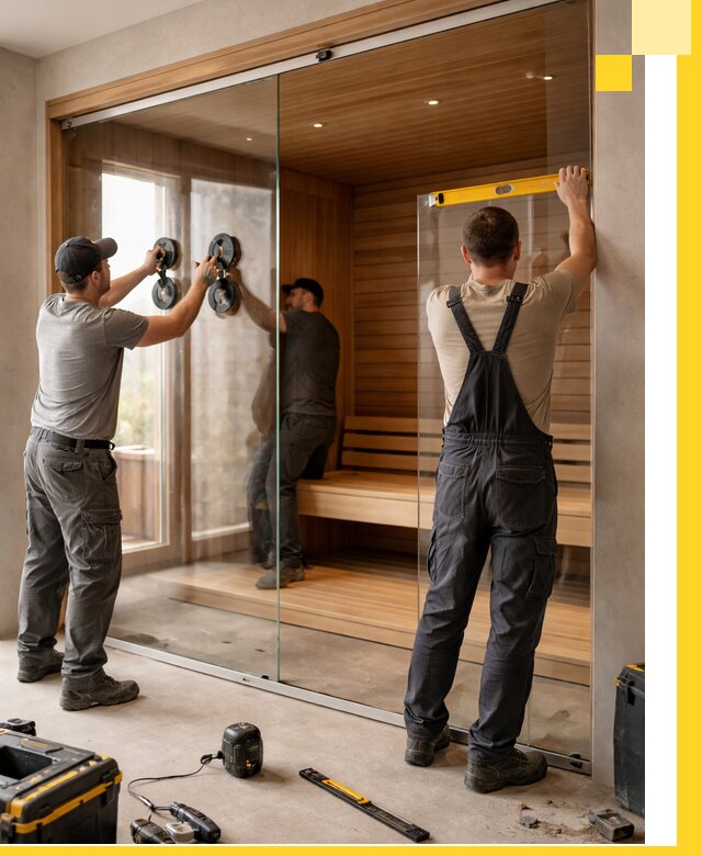 Производство и монтаж стеклянных саун под ключ в Ржеве