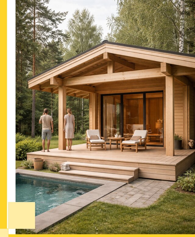 Бани с террасой под ключ в Ржеве от 616740 р. | ЭриданРжв