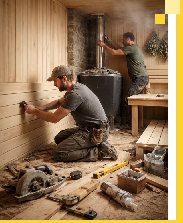 Полное строительство и оснащение парных под ключ в Ржеве