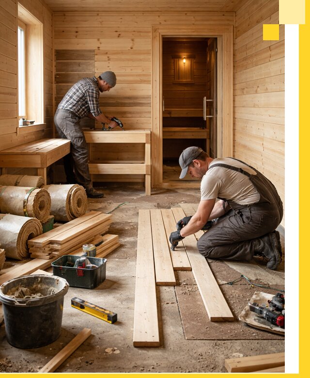 Индивидуальный проект бани с комнатой отдыха под ключ в Ржеве